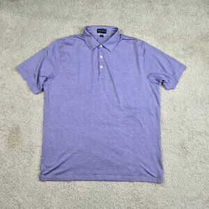 Peter Millar collection Polo Purple Masters Size Large L Modal Stripe Golf USA